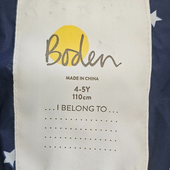 Boden blue puffer with white stars coat - Picture 3 of 3